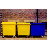 recycling bins