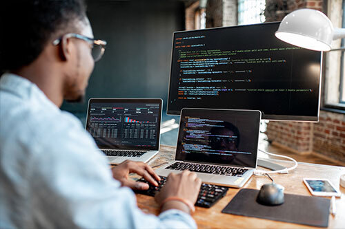 computer programmer at work