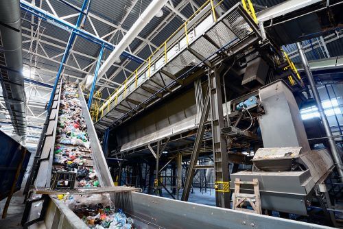 sorting in recycling facility